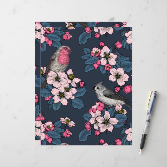 Birds and Blossoms  (Front/Back In Situ)