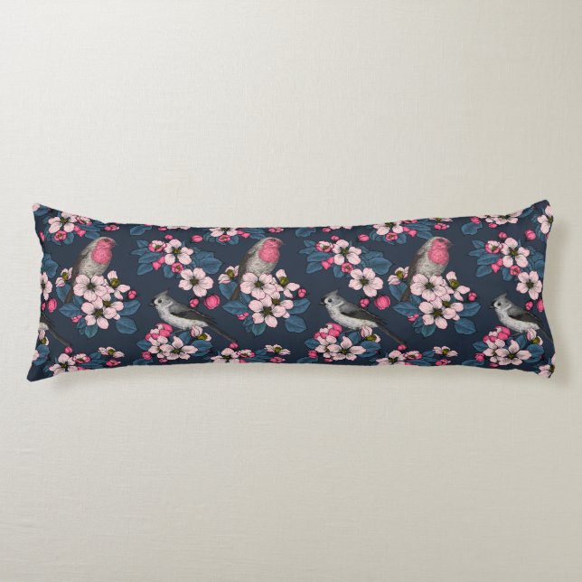 Birds and Blossoms Body Pillow (Front)