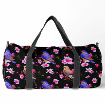 Birds and Blossoms Large Duffel Bag