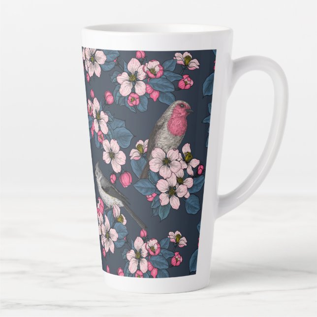 Birds and Blossoms Latte Mug (Right)