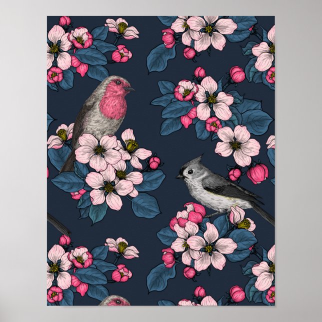 Birds and Blossoms Poster (Front)