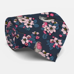 Birds and Blossoms Tie