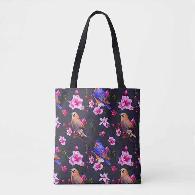 Birds and Blossoms Tote Bag (Front)