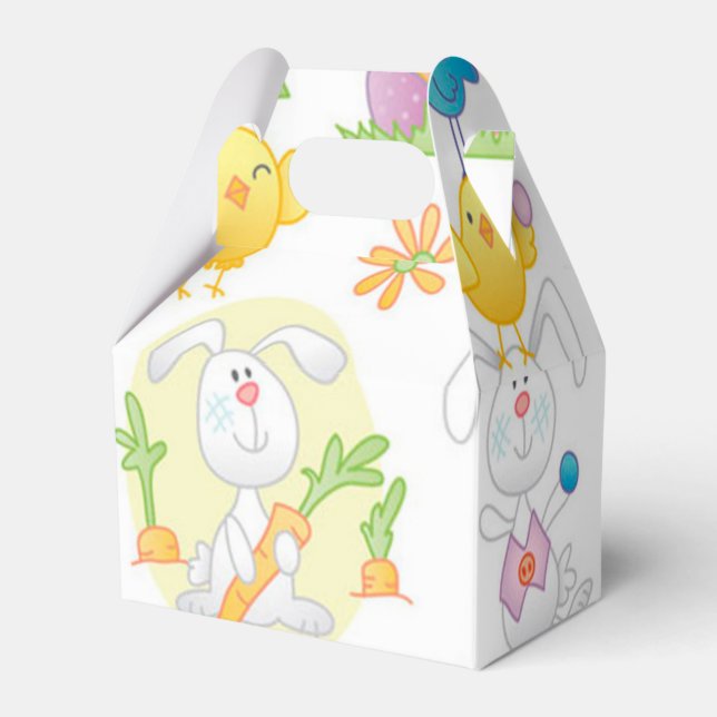 Birds and Bunnies Favor Box (Front Side)