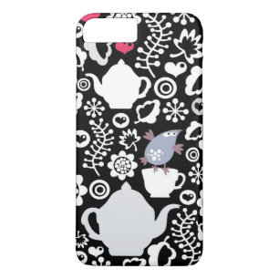 Birds and cups pattern Case-Mate iPhone case