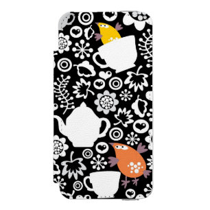 Birds and cups pattern incipio watson™ iPhone 5 wallet case