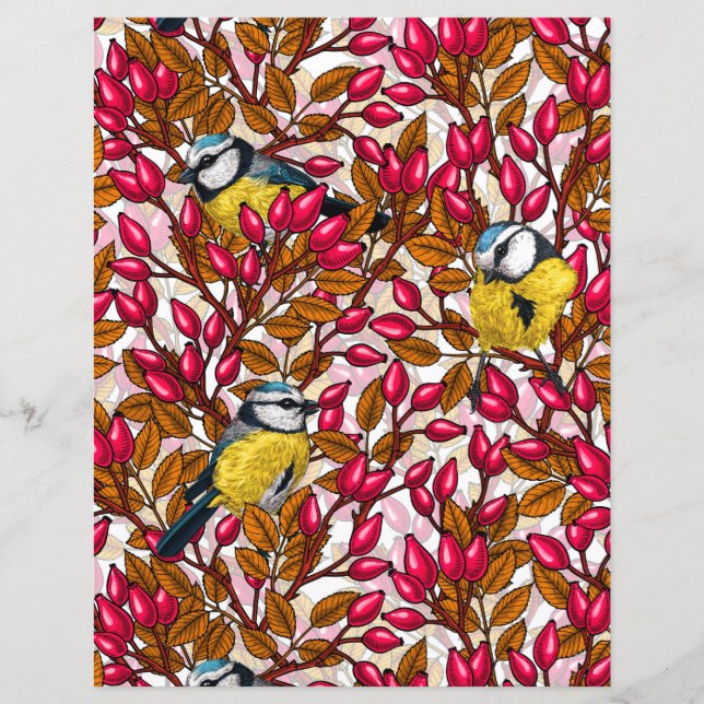Birds and dog rose hips (Front)