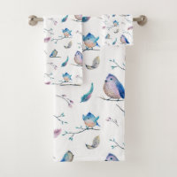 Birds and feathers pattern
