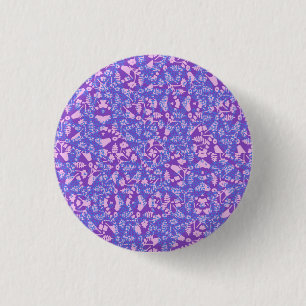 Birds And Flowers 1 Inch Round Button