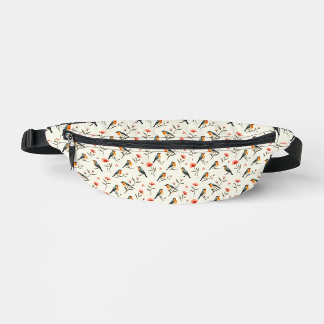 Birds and Flowers Fanny Pack (Front)