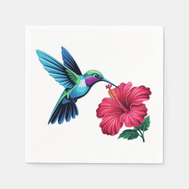 Birds and flowers napkin (Front)