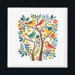 Birds and Flowers Scandinavian Folk Art Magnet<br><div class="desc">Celebrate timeless charm with this Birds and Flowers Scandinavian Folk Art design, inspired by the rich patterns and symmetry of Nordic tradition. Featuring stylized birds, florals, and intricate motifs, this design blends rustic elegance with modern folk style. Perfect for lovers of Scandi decor, folk culture, boho vibes, and nature-inspired art....</div>