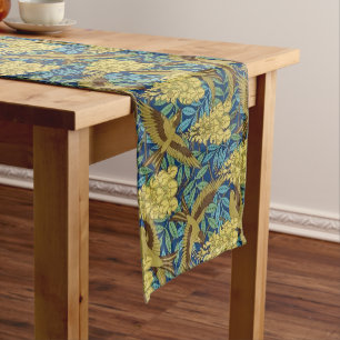 Birds and Flowers Vantage art deco, art Nouveau  Short Table Runner