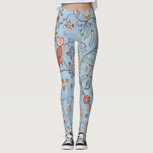 Birds and Flowers, William Morris Leggings (Front)