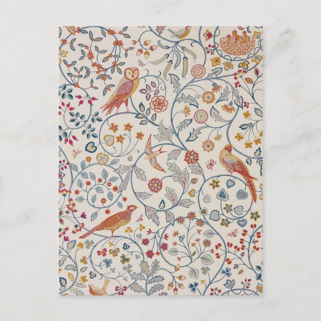 Birds and Flowers, William Morris Postcard (Front)