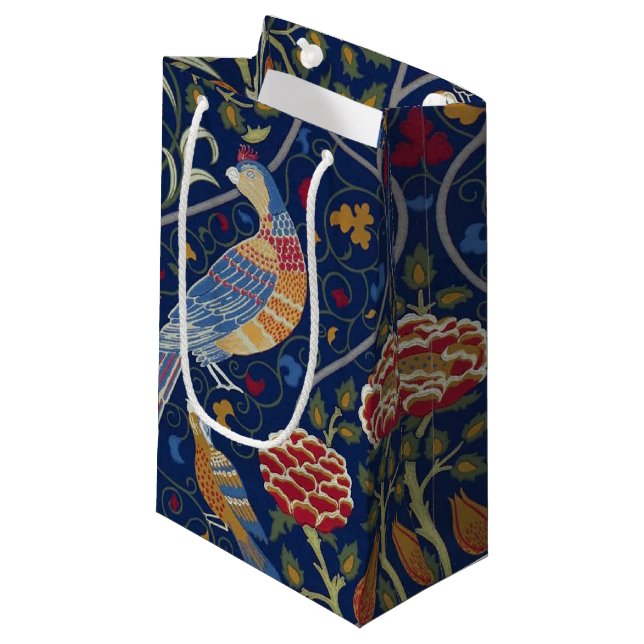 Birds and Flowers, William Morris Small Gift Bag (Front Angled)