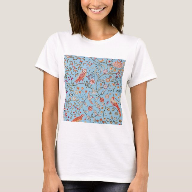 Birds and Flowers, William Morris T-Shirt (Front)