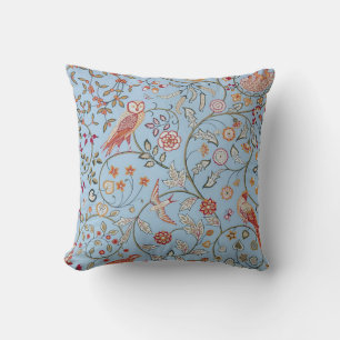 Birds and Flowers, William Morris Throw Pillow