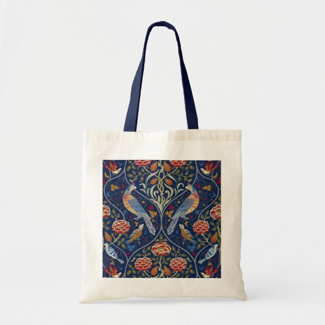 Birds and Flowers, William Morris Tote Bag (Front)