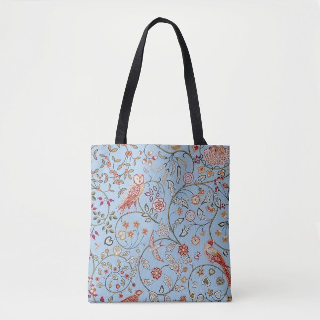 Birds and Flowers, William Morris Tote Bag (Front)