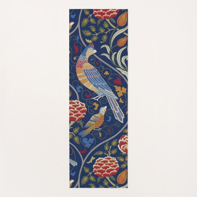 Birds and Flowers, William Morris Yoga Mat (Front)