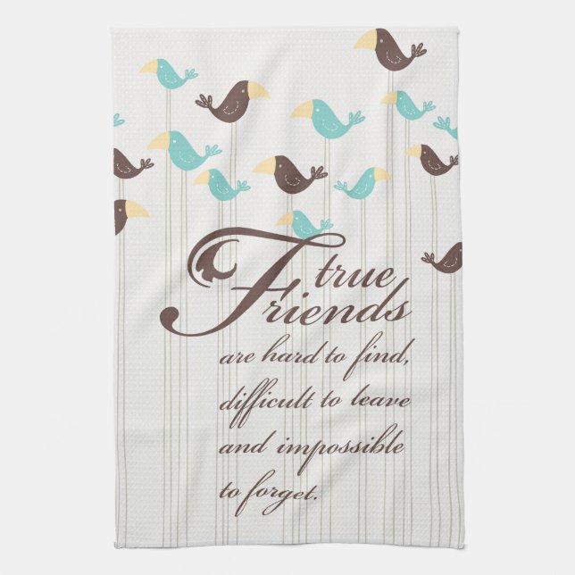 Birds and Friends Kitchen Towel (Vertical)
