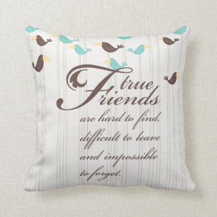 Birds and Friends Throw Pillow