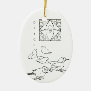 Birds And Geometric Beak Ornament