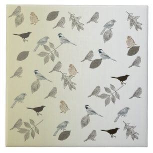 Birds and Leaves Tile