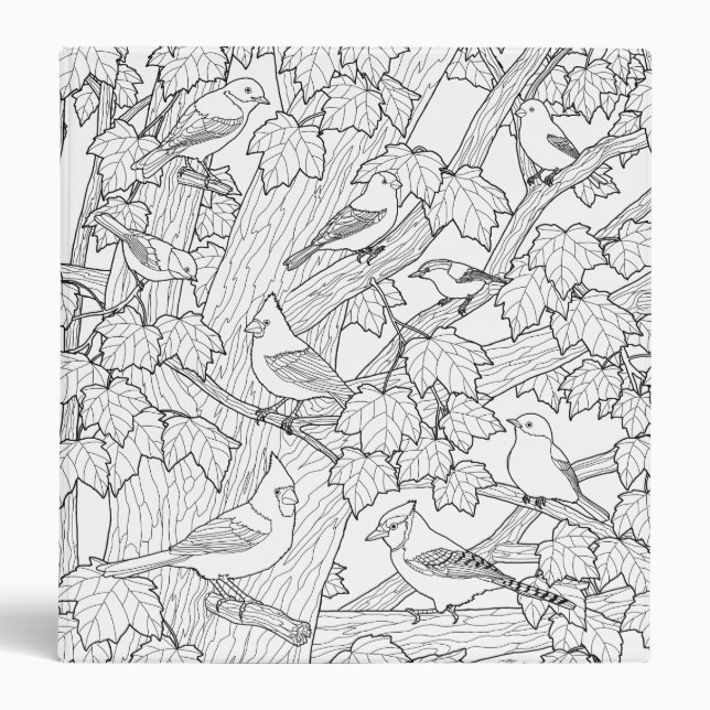 Birds and Maple Tree U-Colour Binder (Front)