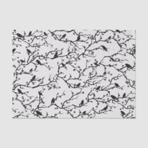 Birds and Sakura Branches Japanese Painting Tissue Paper