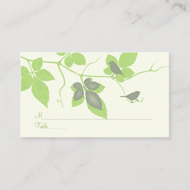 Birds and Vines Special Occasion Place Card (Front)