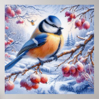 Birds and Winter Landscape 15