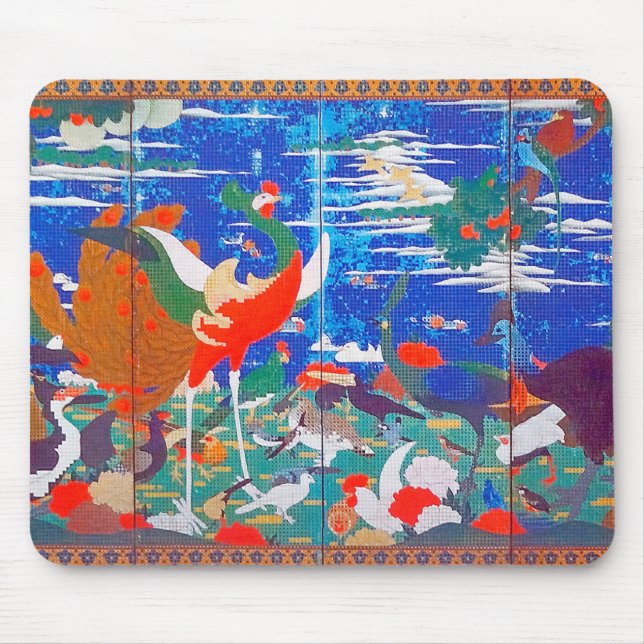 Birds, Animals, and Flowering Plants(Left) Jakuchū Mouse Pad (Front)