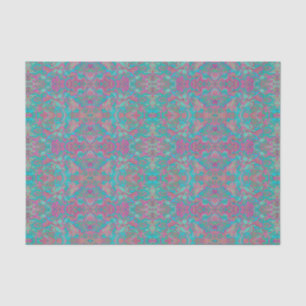 Birds Arabesque Bohemian Boho Turquoise Pattern Tissue Paper