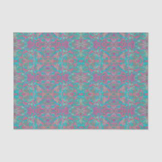 Birds Arabesque Bohemian Boho Turquoise Pattern Tissue Paper