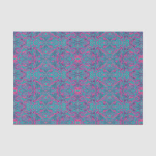 Birds Arabesque Bohemian Turquoise Purple Fuchsia Tissue Paper