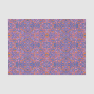 Birds Arabesque Oriental Bohemian Boho Blue Orange Tissue Paper