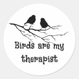 Birds are my therapist Fun Bird Watcher Birding Classic Round Sticker