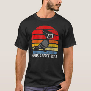 Birds Are Not Real Retro Funny Bird Watching Spies T-Shirt