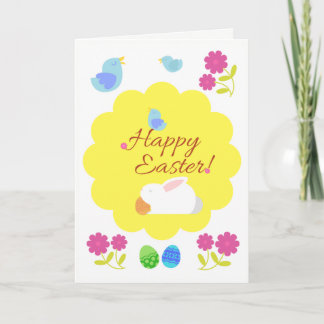 Birds are singing : "Happy Easter !" Carte de l'Es