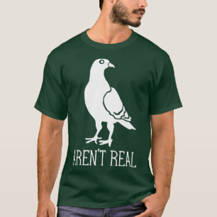 Birds Arent Real Conspiracy Pigeon Retro T-Shirt