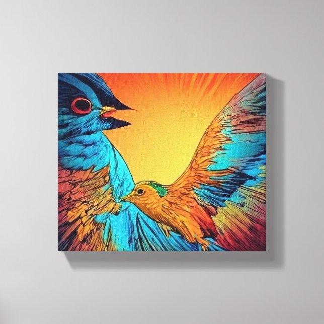 Birds Art Wall Decor Canvas Prints (Front)