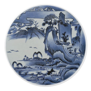 Birds At Waterfront ~ Large Mountain ~ Ceramic Knob