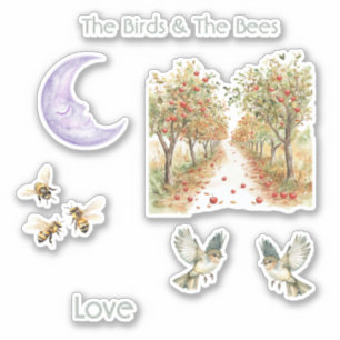 Birds Bees Apple Trees Love Moon