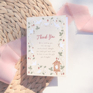 Birds & Berries Girl Baby Shower Thank You