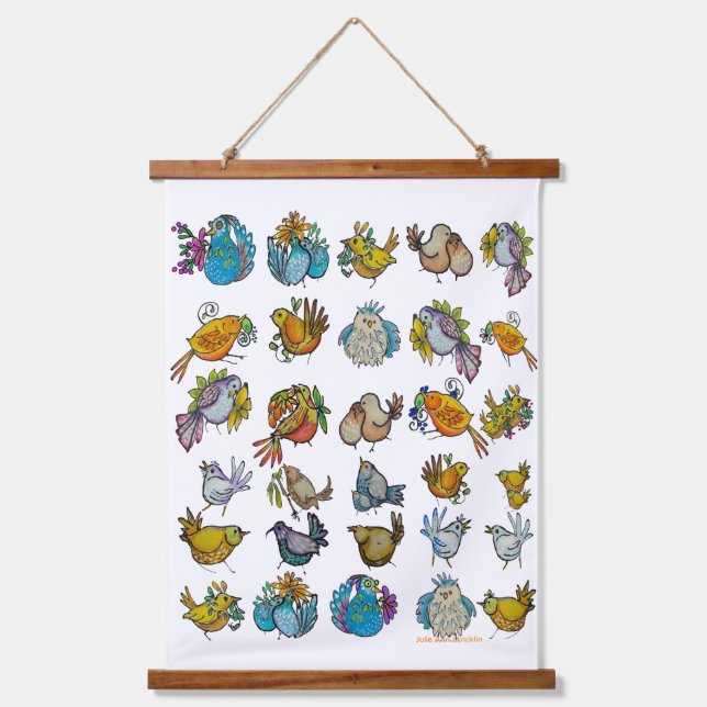 Birds & Birdies Hanging Tapestry (Front)