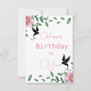 Bird's birthday card