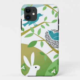 Birds & Bunny Spring iPhone Case
