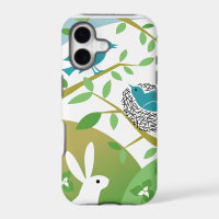 Birds & Bunny Spring iPhone Case